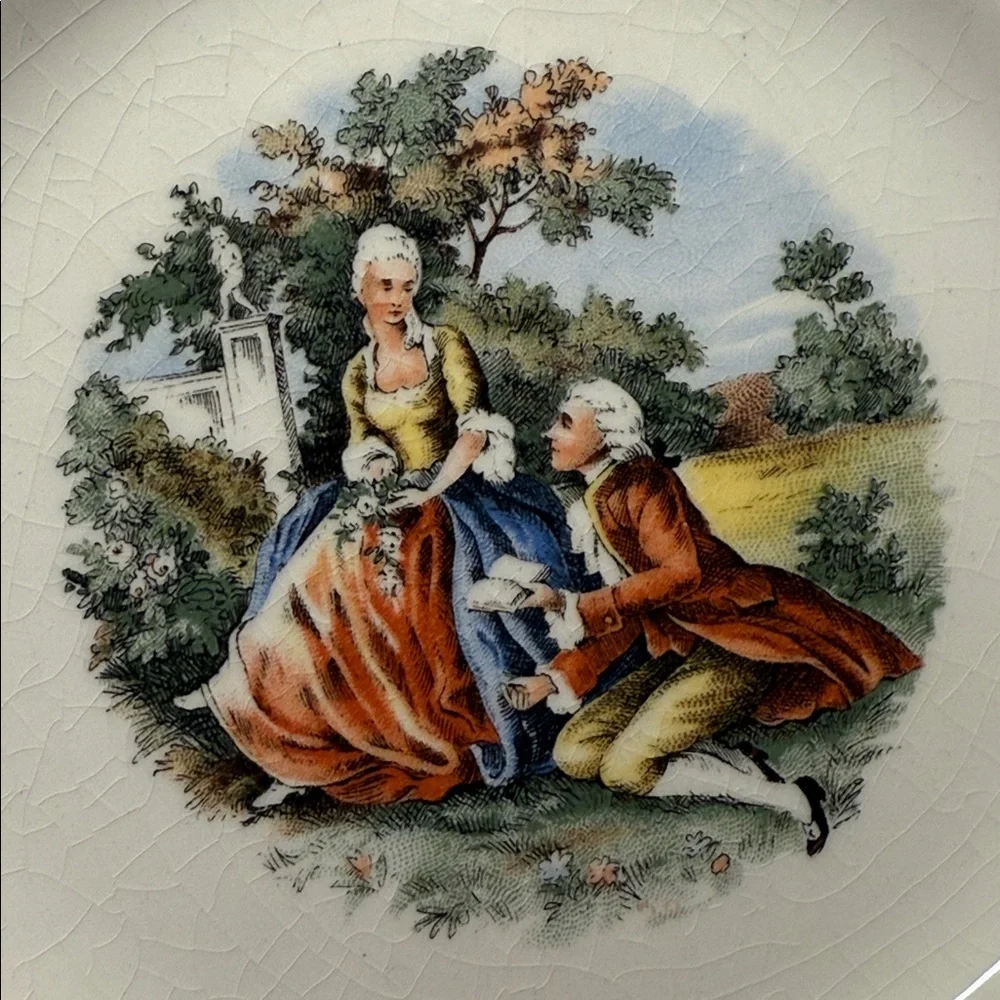 Vintage Cronin China Co. “Courting Couple” Bread Plate – 6.25
